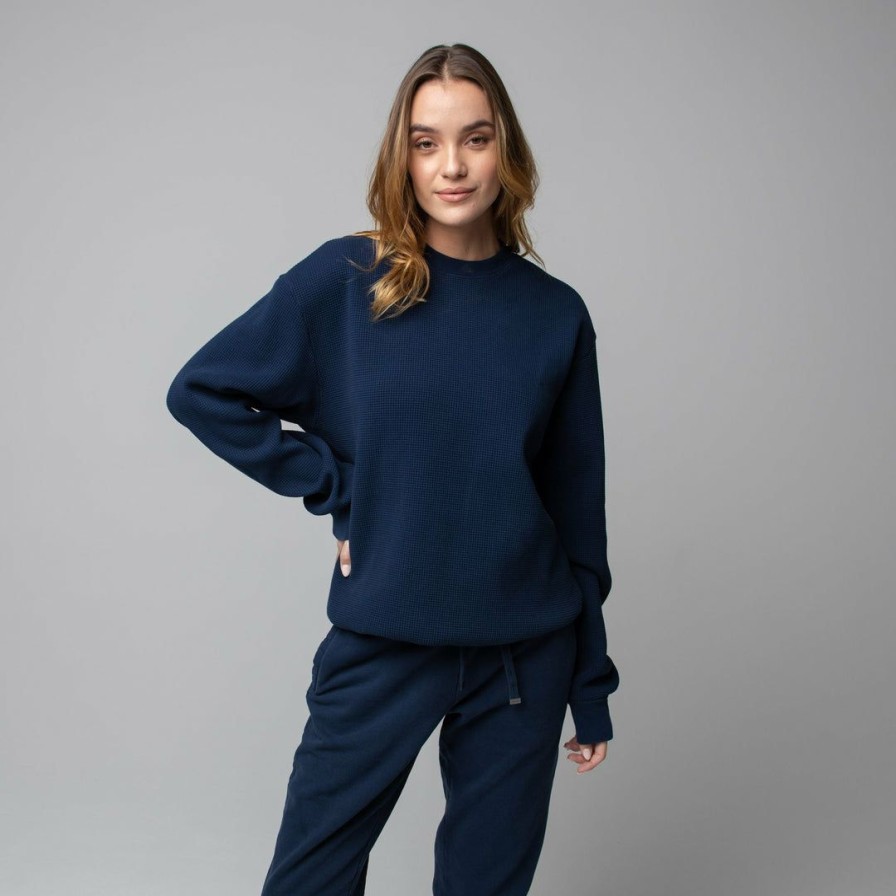 Women * | Massive Womens Thermal Crewneck Mid Century Best Sellers