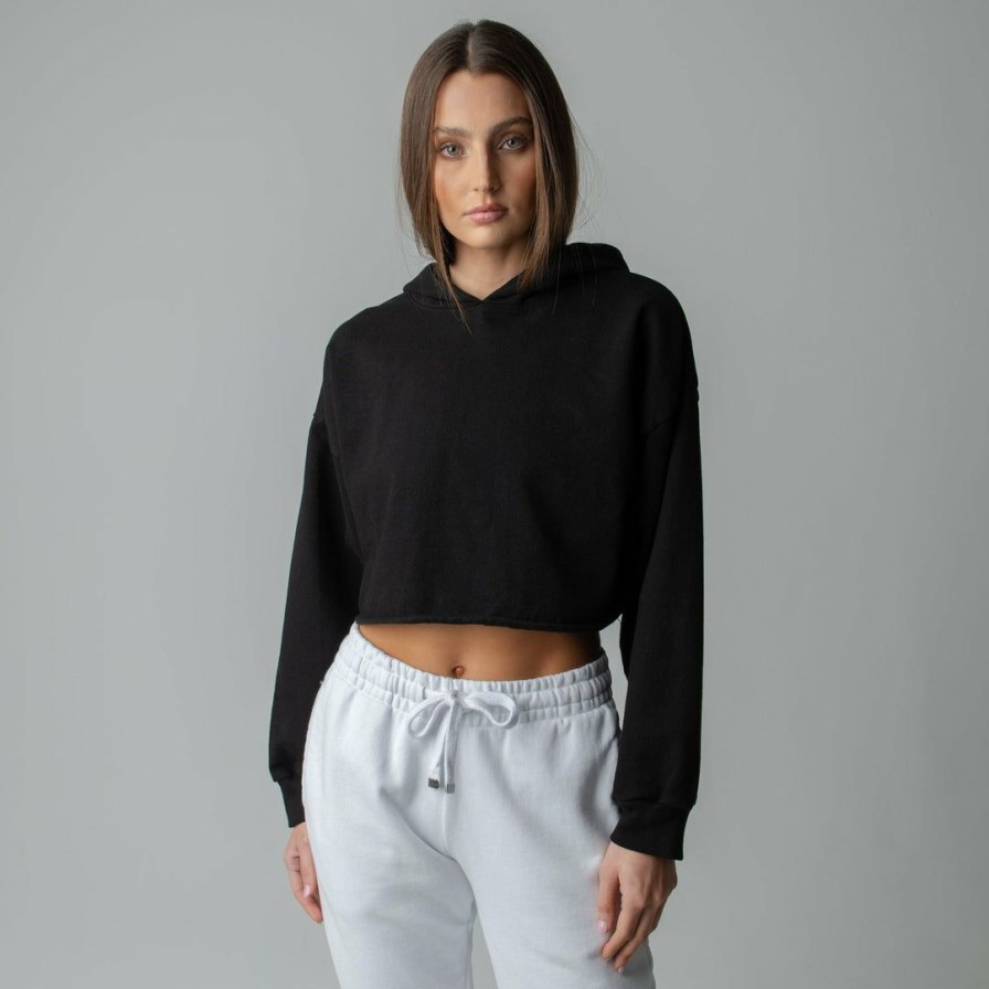 Women * | Massive Best Sellers Womens Heavyweight Cropped Hoodie