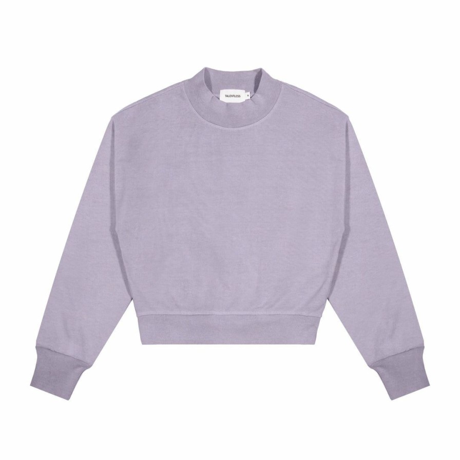 Women * | Massive Crewnecks Womens Mock Crewneck Pastel