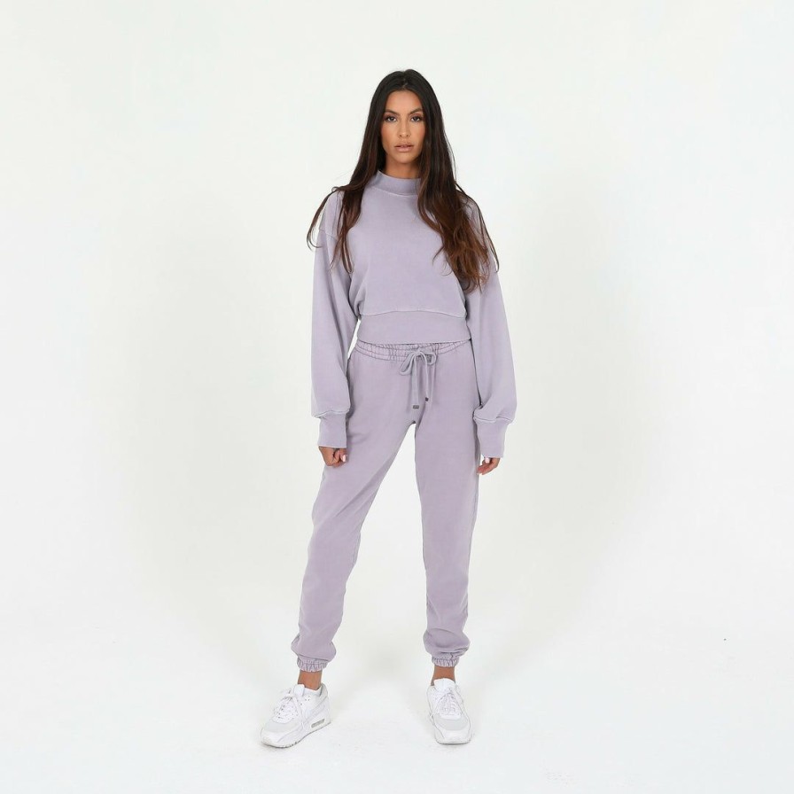 Women * | Massive Crewnecks Womens Mock Crewneck Pastel