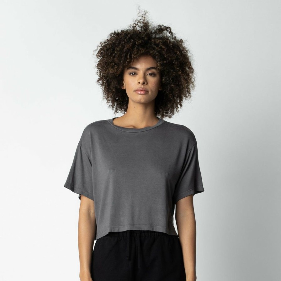 Women * | Massive One Size Fits All Crop Modal Tee Best Sellers