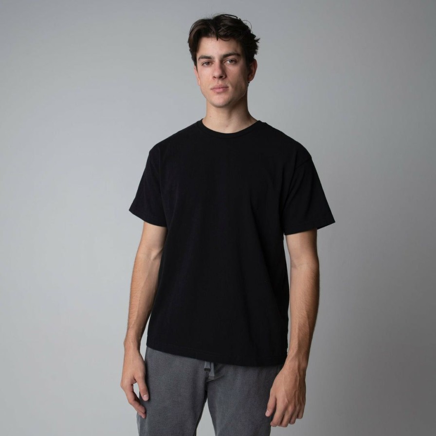 Men * | Massive Best Sellers Mens Drop Shoulder Tee 3 Pack Pitch Black