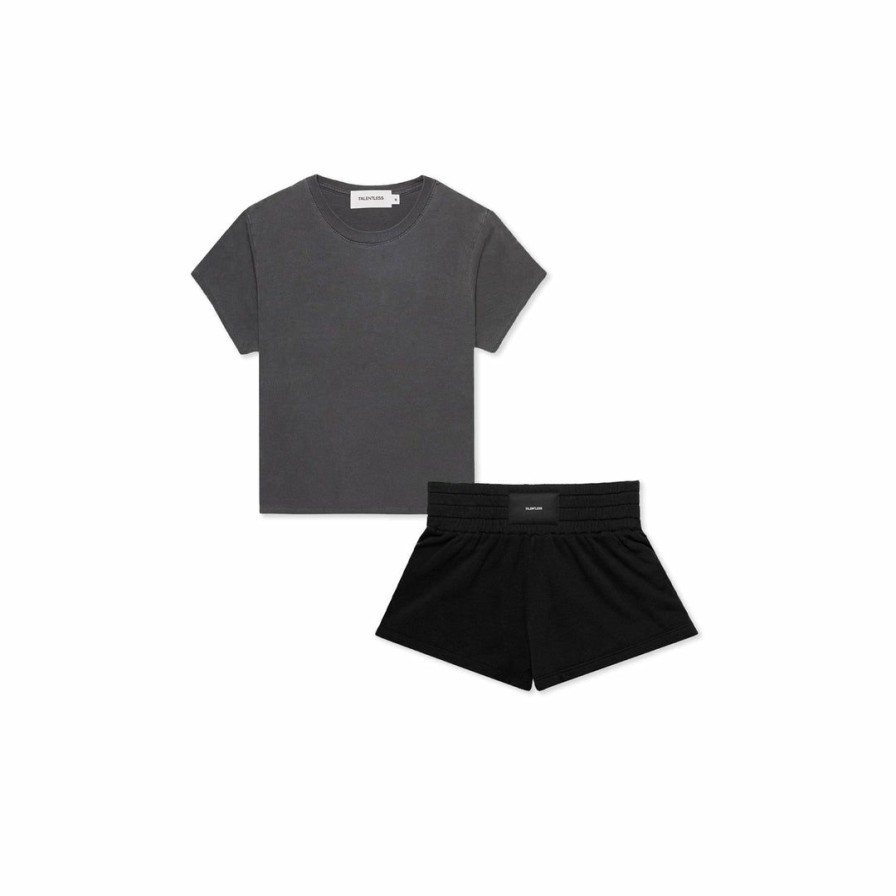 Bundles * | Massive Bundles Womens Baby Tee + Boxing Shorts Bundle