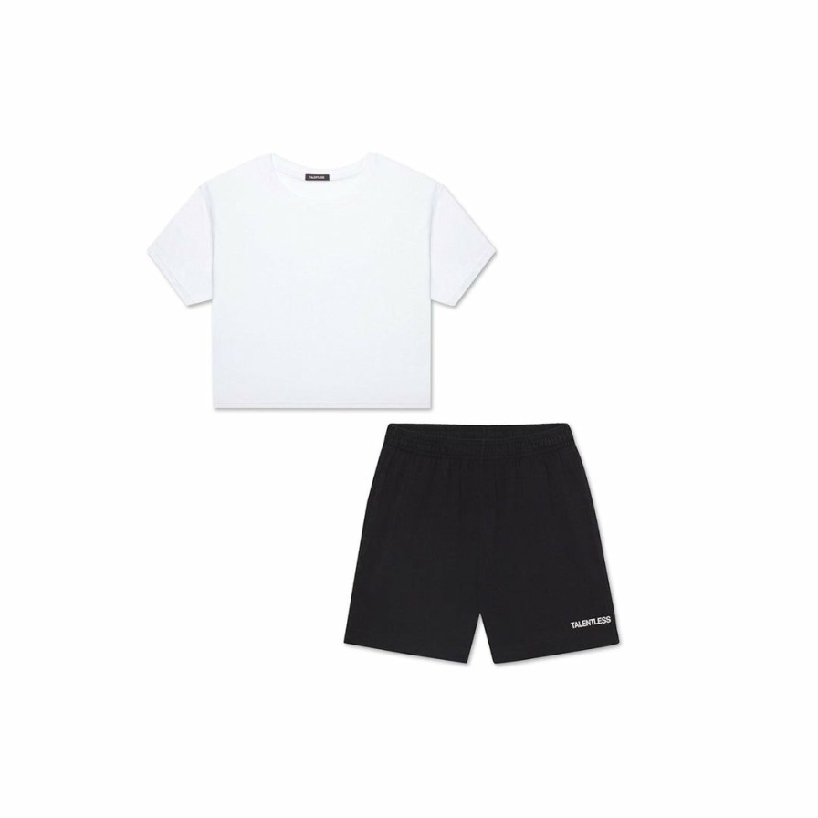 Bundles * | Massive Womens Modal Crop Tee + Lightweight Jersey Shorts Bundle