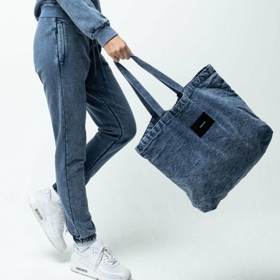 Accessories * | Talentless Jumbo Tote Acid Wash Bags & Duffles Indigo