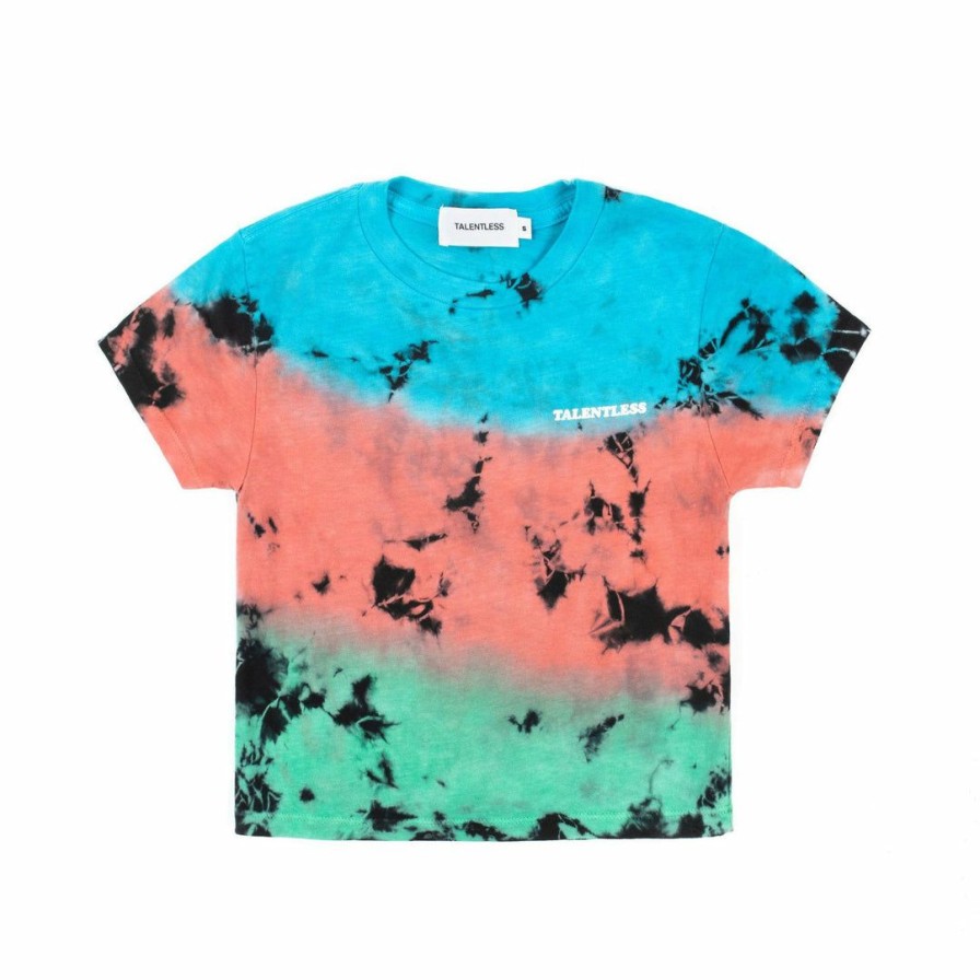 Women * | Massive Tops Womens Baby Tee Highlighter Crystal Wash