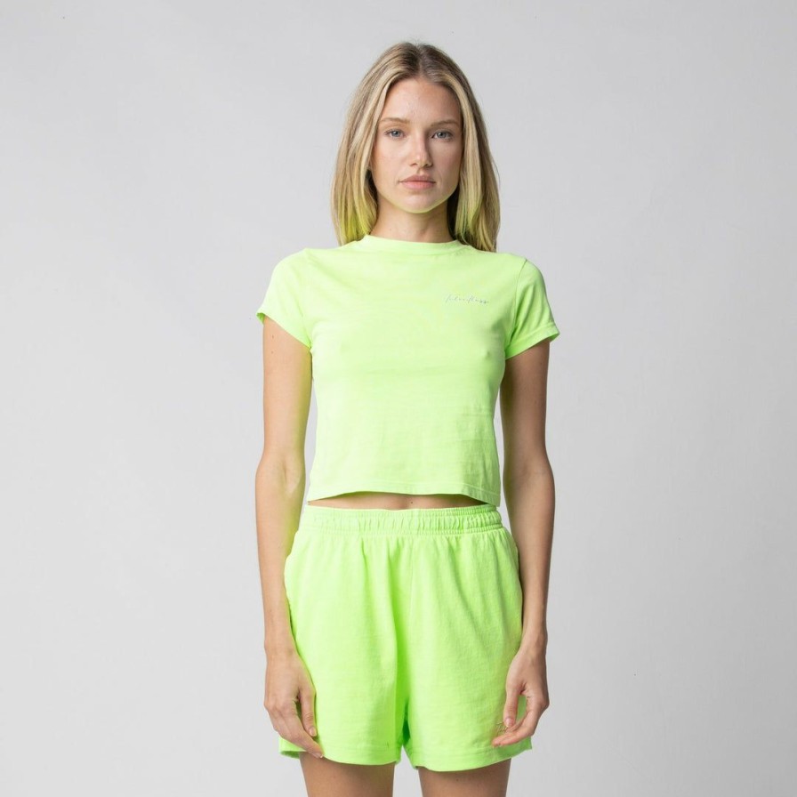 Bundles * | Massive Bundles Womens Baby Tee + Jersey Shorts Neon Bundle