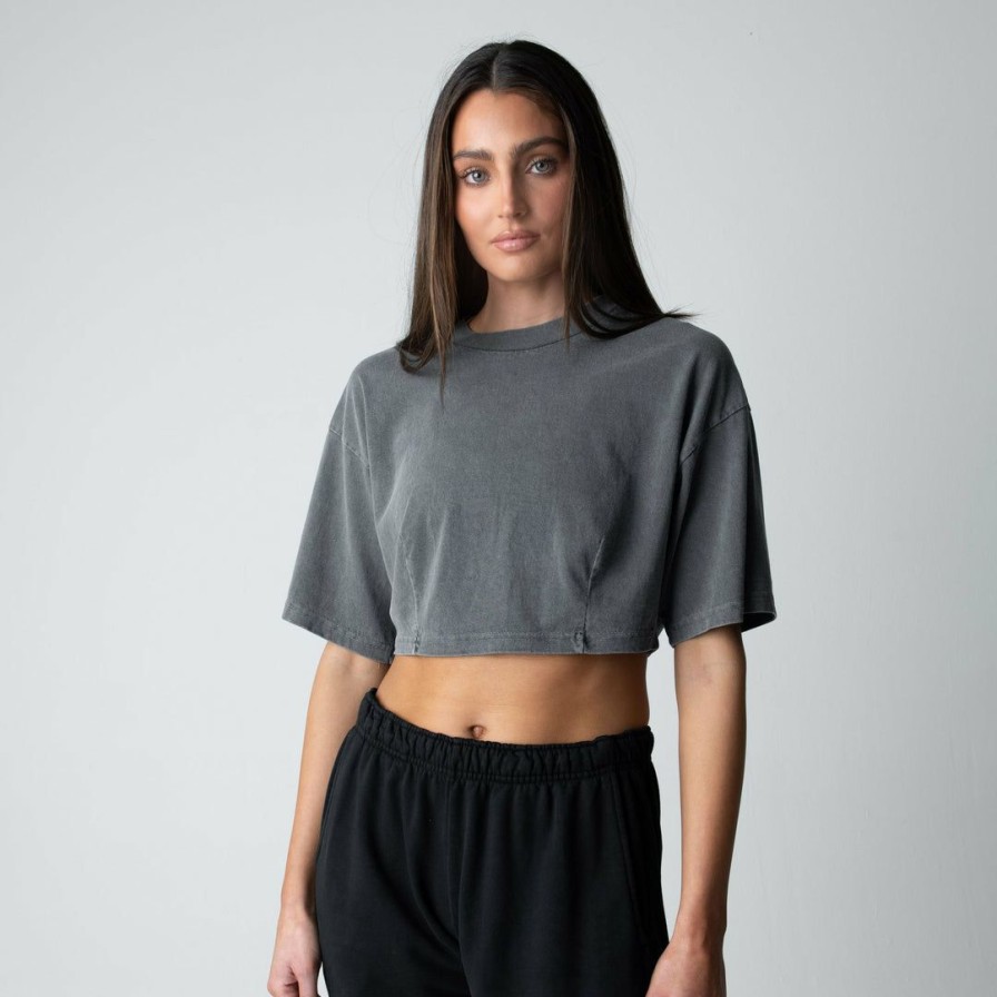 Women * | Massive Womens Crop Darted Tee