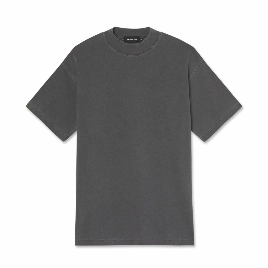 Men * | Massive Mens Mock Neck Drop Shoulder Tee Best Sellers