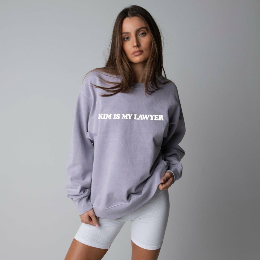 Women * | Talentless Kim Is My Lawyer Crewneck Pastel Crewnecks