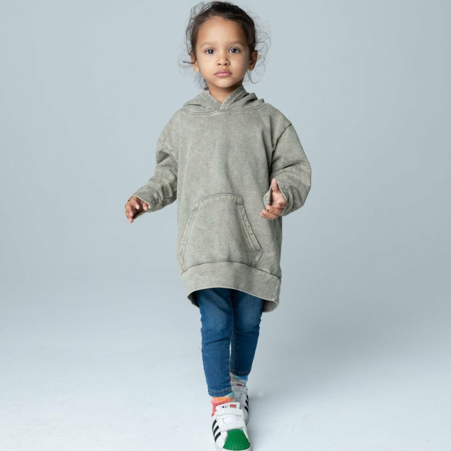 Kids * | Massive Kids Hoodie Granite Wash