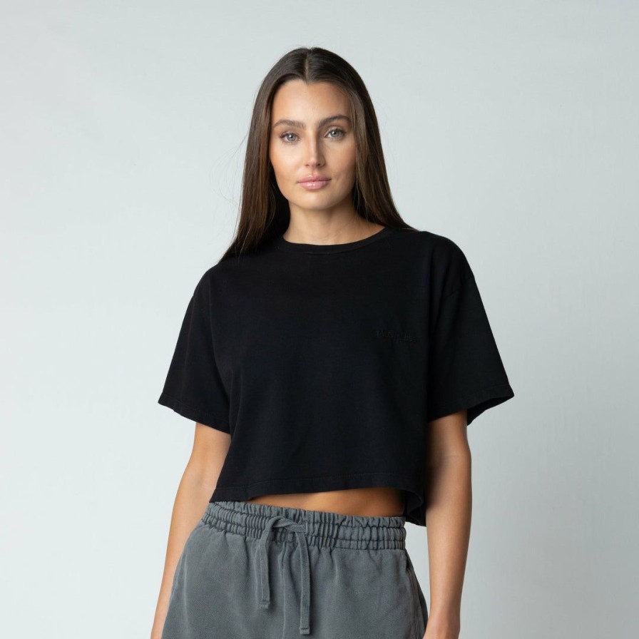 Women * | Massive Womens French Terry Cropped Tee