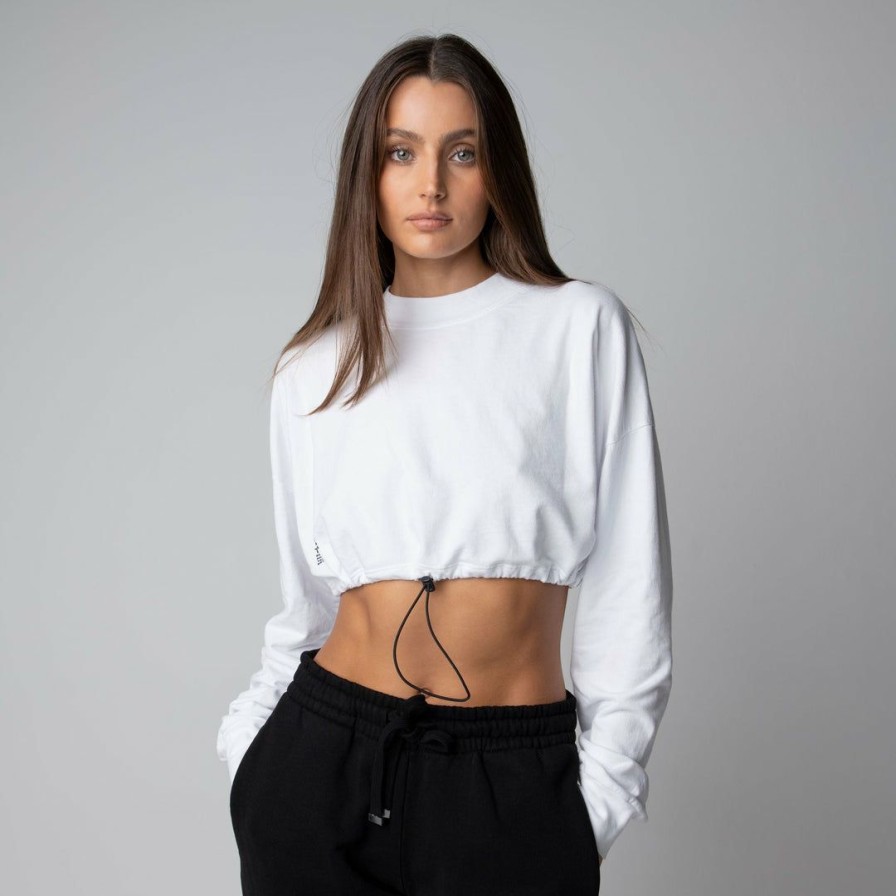 Women * | Talentless Womens Cinch Crop Crew