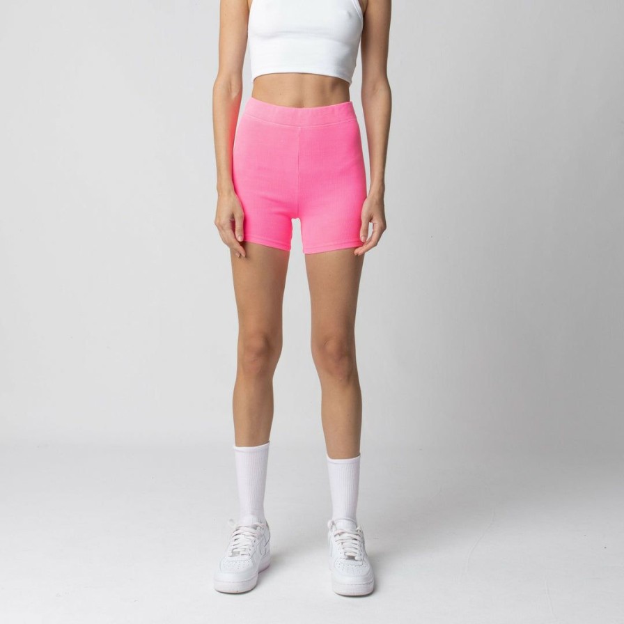 Women * | Massive Rib Shorts 3 Neon