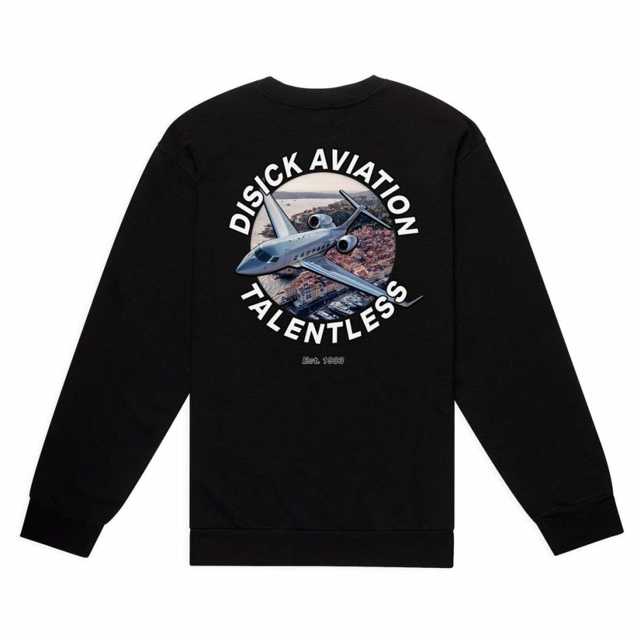 Men * | Massive Mens Crewneck Disick Aviation Pitch Black