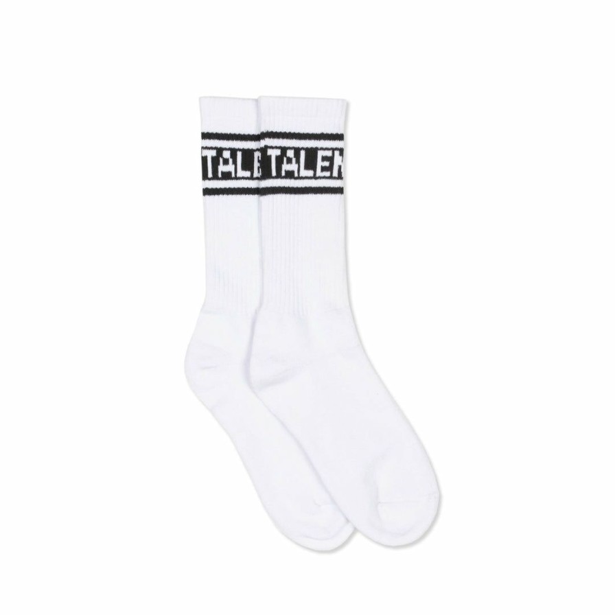 Accessories * | Massive Unisex Logo Stripe Tube Sock Best Sellers White