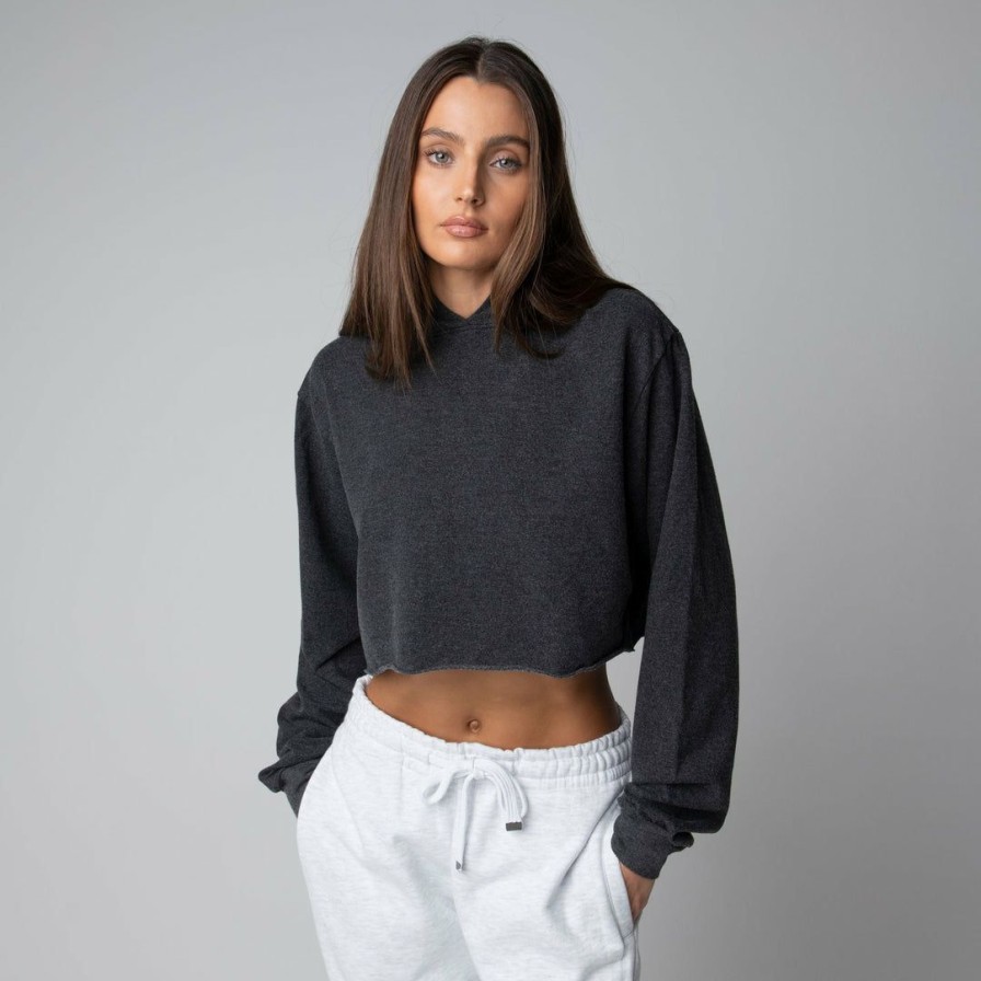 Women * | Massive Womens Lightweight Cropped Hoodie Best Sellers