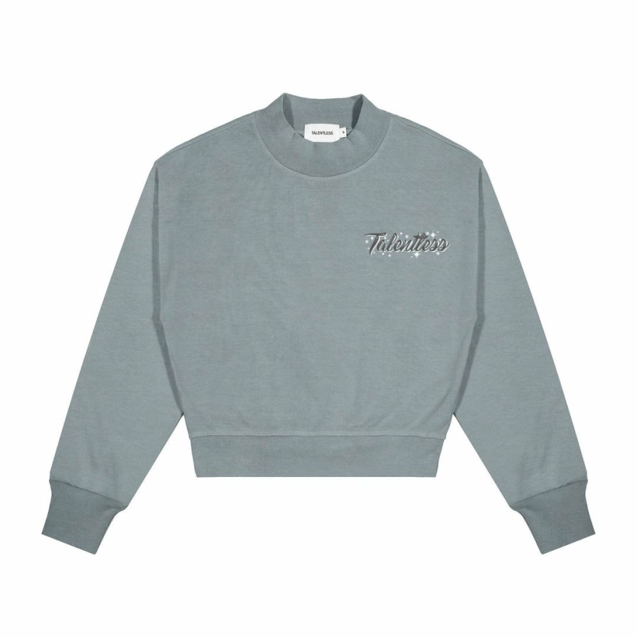 Women * | Massive Crewnecks Womens Mock Crewneck Pastel Airbrush