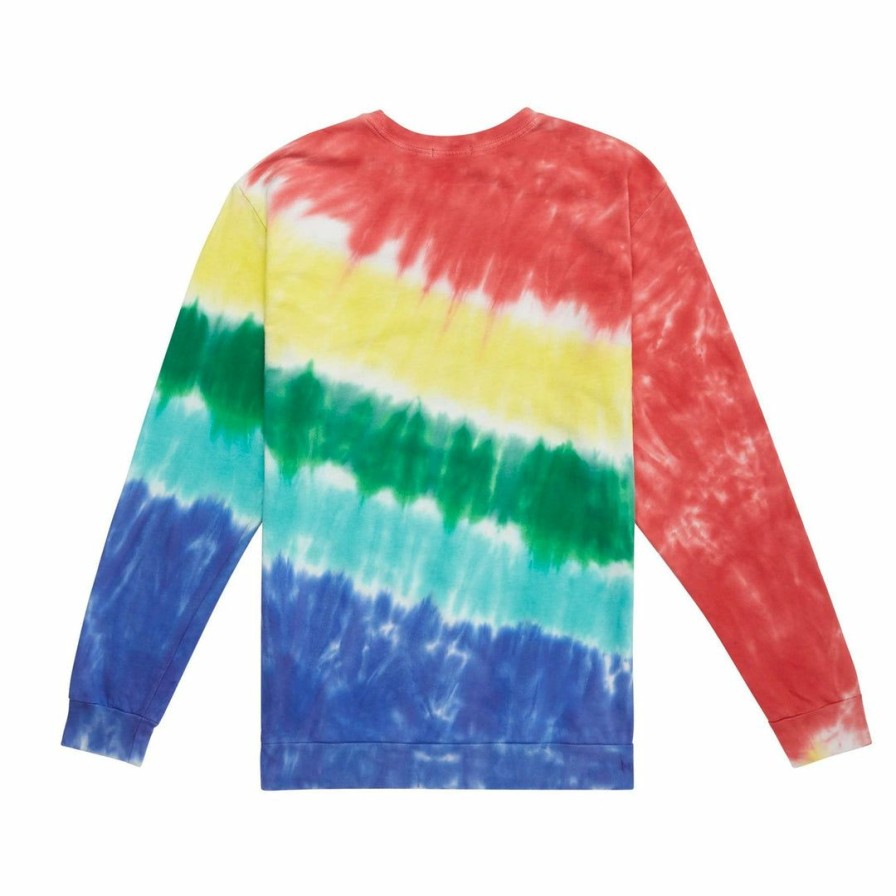 Men * | Massive Crewnecks Mens Crewneck Wash Rainbow