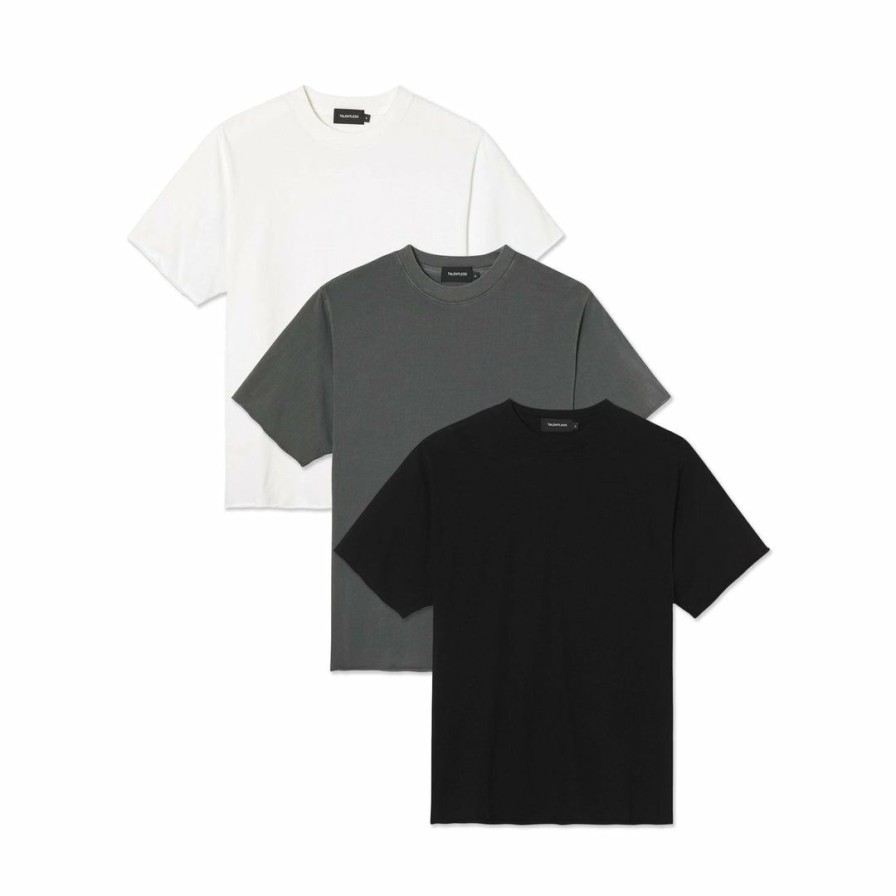 Men * | Massive Mens Roller Tee 3 Pack White / Steel Grey / Pitch Black