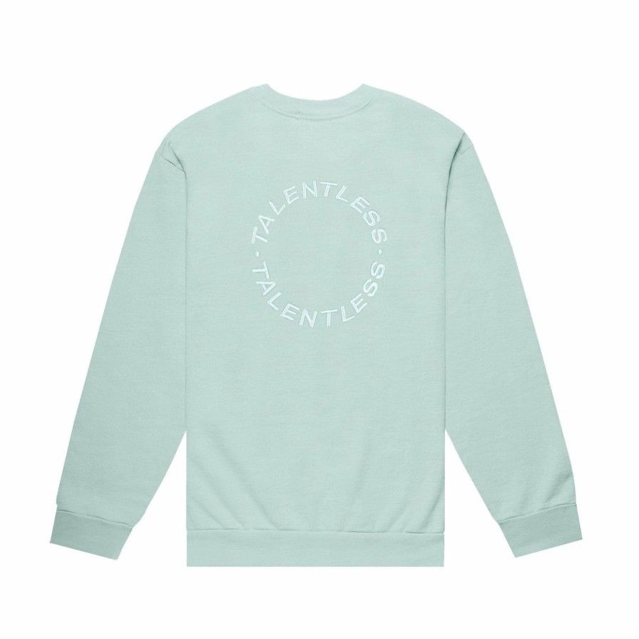 Women * | Talentless Womens Embroidered Crewneck Pastel Crewnecks