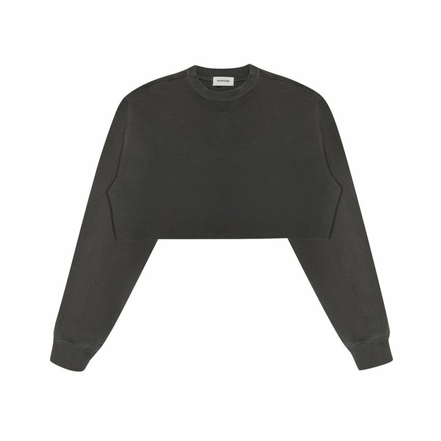 Women * | Talentless Womens Heavyweight Cropped Crewneck Best Sellers