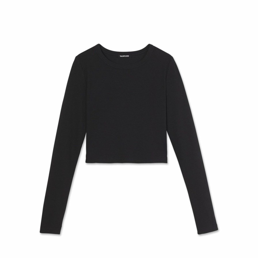 Women * | Massive Rib Scoop Neck Long Sleeve